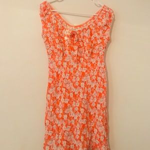 Urban Outfitters Peachy Orange Flower dress